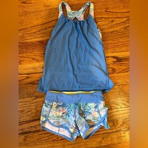 Ivivva size 7 set with speedy shorts and tank